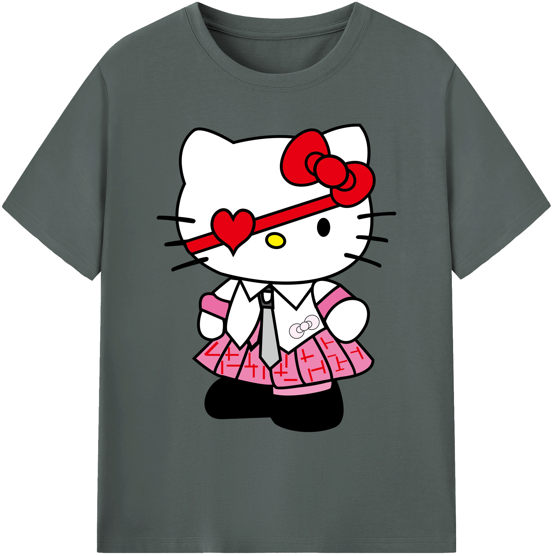 （画像用） Hello Kitty ハローキティ 綿100％ メンズ半袖Tシャツ｜肌触りやわらか＆通気性